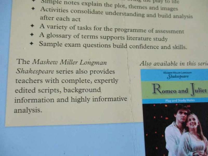 MACBETH - WILLIAM SHAKESPEARE - PLAY AND STUDY NOTES - MASKEW MILLER LONGMAN