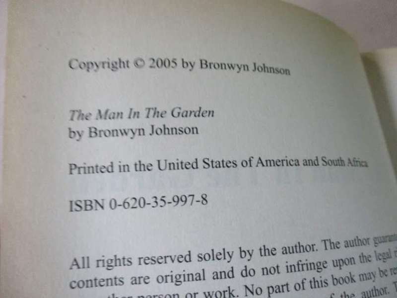THE MAN IN THE GARDEN - BRONWYN JOHNSON ( motivational novel )
