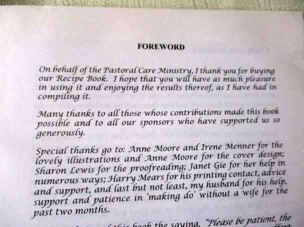 MANNA FROM HEAVEN - RECIPE COLLECTION - ST JAMES CHURCH KENILWORTH