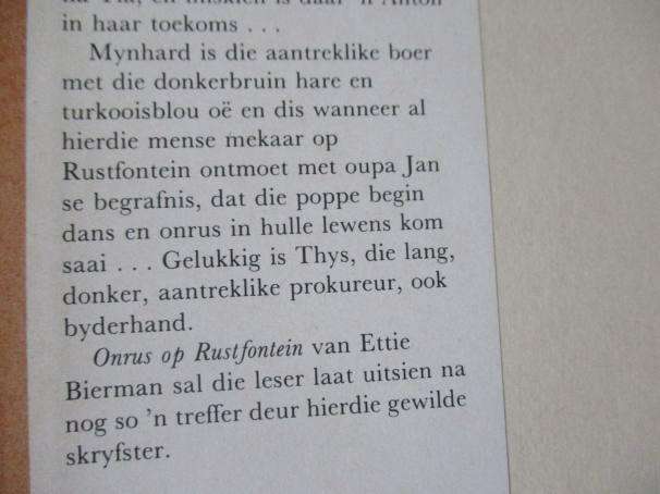 ONRUS OP RUSTFONTEIN - ETTIE BIERMAN
