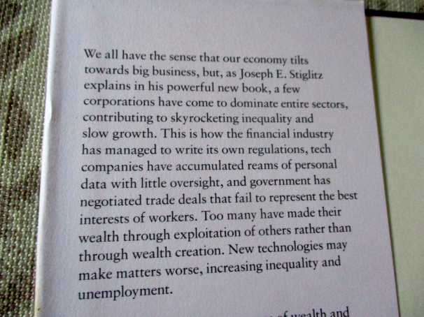 PEOPLE, POWER AND PROFITS - PROGRESSIVE CAPITALISM FOR AN AGE OF DISCONTENT - JOSEPH E STIGLITZ