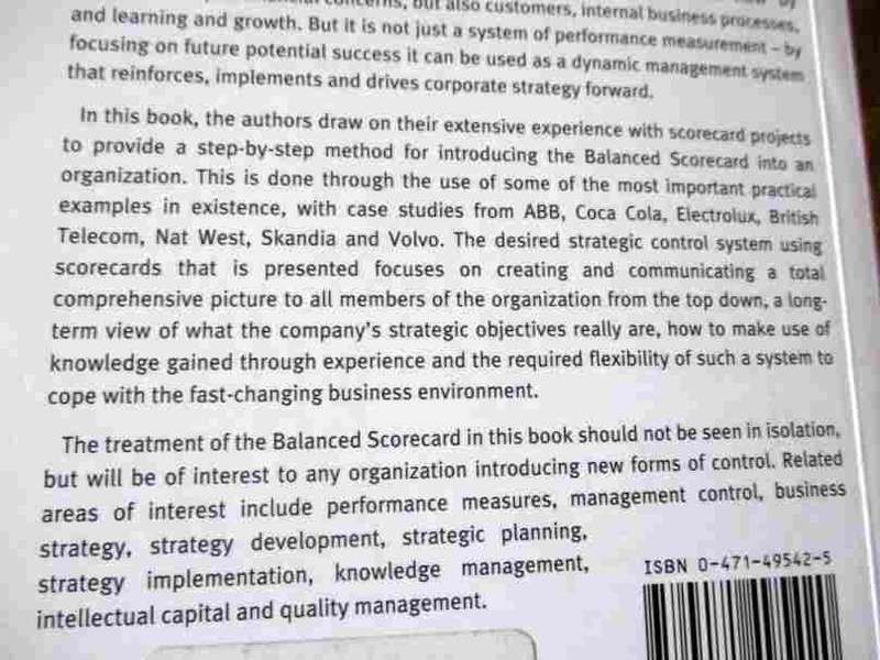 PERFORMANCE DRIVERS - A PRACTICAL GUIDE TO USING THE BALANCED SCORECARD - NIL-GORAN OLVE, JAN ROY