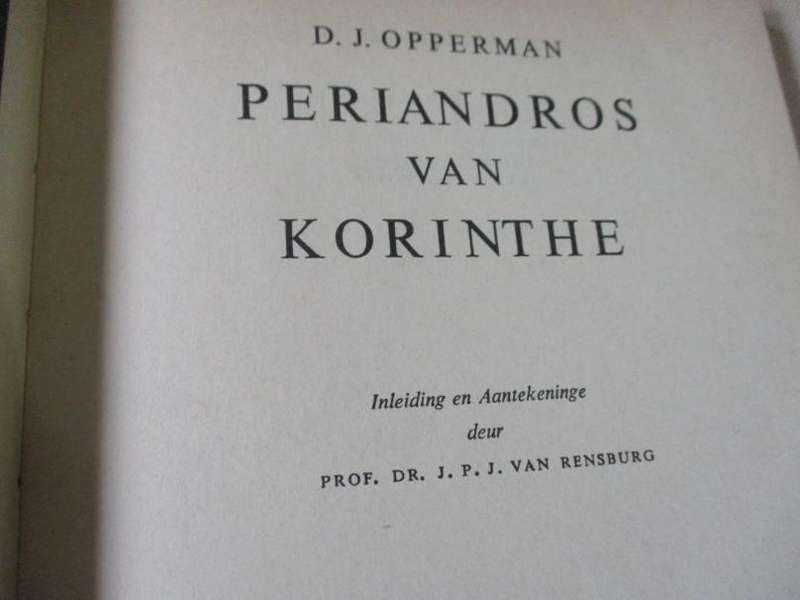 PERIANDROS VAN KORINTHE - D.J. OPPERMAN ( + BLOKBOEK )