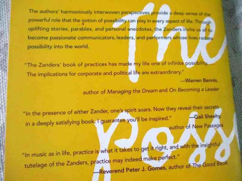 THE ART OF POSSIBILITY - TRANSFORMING PROFESSIONAL AND PERSONAL LIFE - ROSAMUND STONE ZANDER