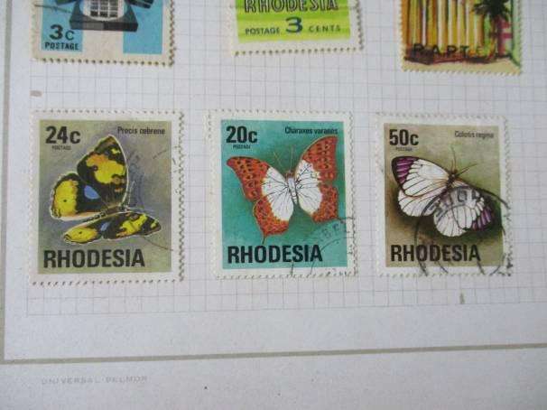 SHEET WITH 19 RHODESIA STAMPS