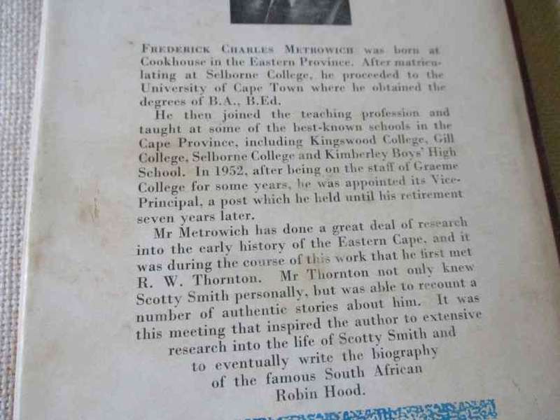 SCOTTY SMITH - SOUTH AFRICA'S ROBIN HOOD - F.C. METROWICH