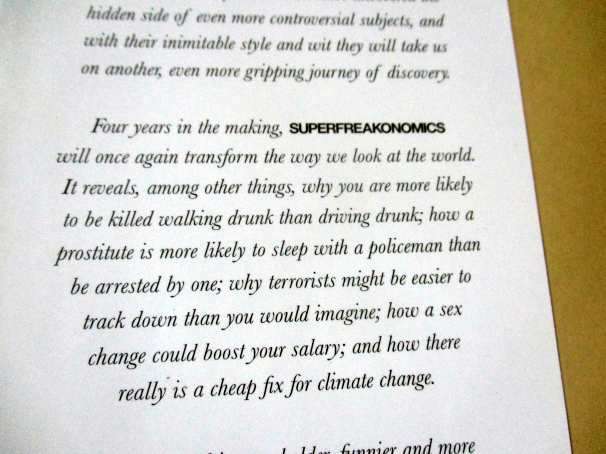 SUPER FREAKONOMICS - STEVEN D LEVITT & STEPHEN J DUBNER ( HARDCOVER )