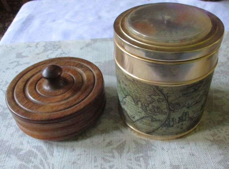 2 X  VINTAGE TOBACCO CONTAINERS