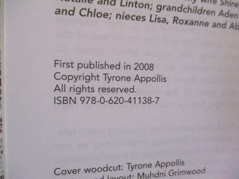 TRAIN TO MITCHELLS PLAIN - POETRY - TYRONE APPOLLIS