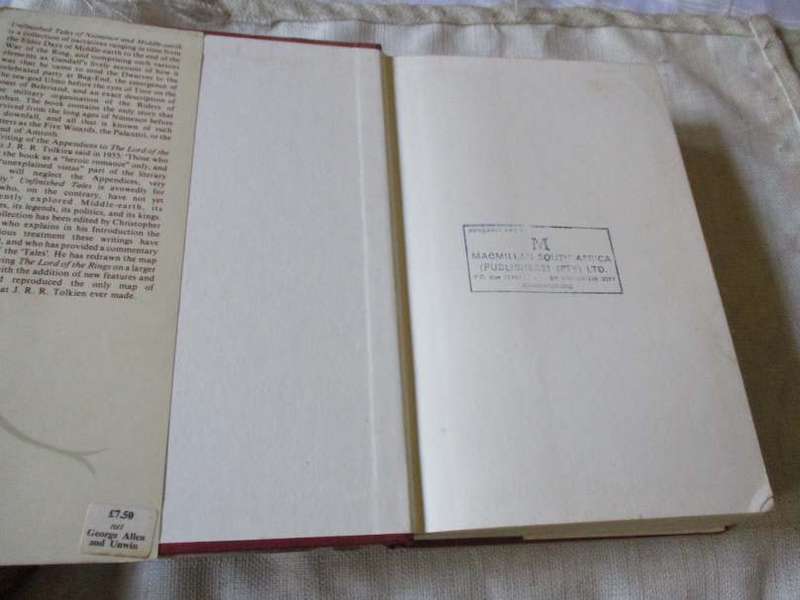 TOLKIEN UNFINISHED TALES OF NUMENOR AND MIDDLE-EARTH - J.R.R. TOLKIEN ( FIRST EDITION 1980 HARDCOVER