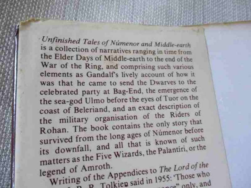 TOLKIEN UNFINISHED TALES OF NUMENOR AND MIDDLE-EARTH - J.R.R. TOLKIEN ( FIRST EDITION 1980 HARDCOVER