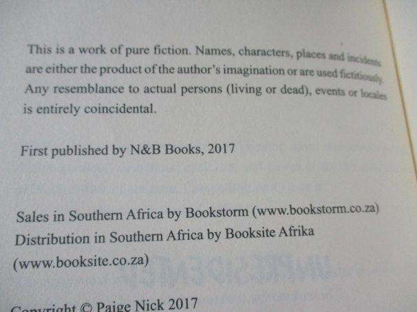 UNPRESIDENTED - A COMEDY OF ERRORS - PAIGE NICK