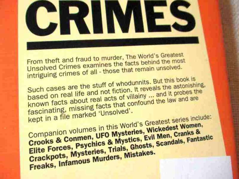THE WORLD'S GREATEST UNSOLVED CRIMES  - ROGER BOAR