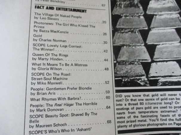 SCOPE MAGAZINE 4 MAY 1979 ( lovely legs contest caroline yuill , gold, ringling brothers circus )