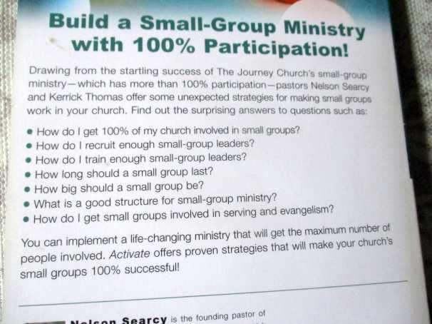 ACTIVATE - AN ENTIRELY NEW APPROACH TO SMALL GROUPS - NELSON SEARCY AND KERRICK THOMAS