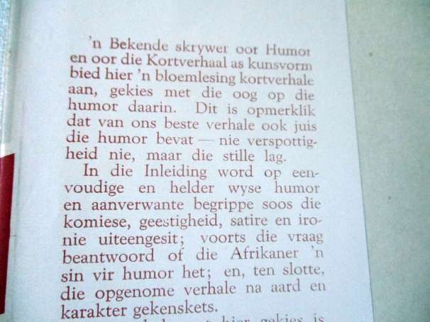 AFRIKAANSE HUMORVERHALE - VERSAMEL DEUR F.E.F. MALHERBE