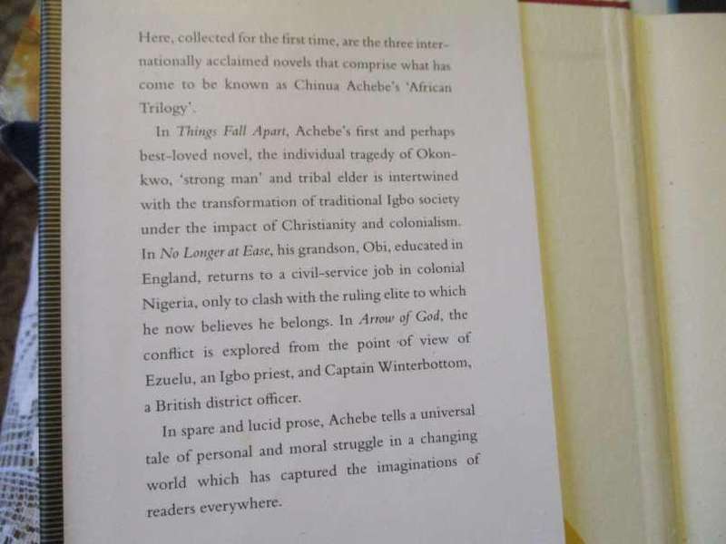 THE AFRICAN TRILOGY - THINGS FALL APART, NO LONGER AT EASE, ARROW OF GOD - CHINUA ACHEBE