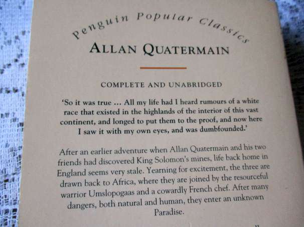 ALLAN QUATERMAIN - H RIDER HAGGARD  - PENGUIN POPULAR CLASSICS