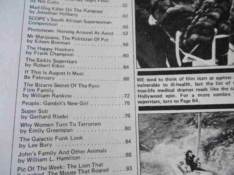 SCOPE MAGAZINE 18 AUGUST 1978 ( DISCO, SA CRIME - JANNIE CUPIDO,