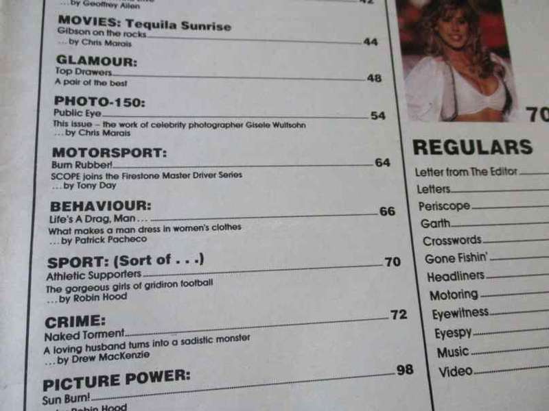 SCOPE MAGAZINE 5 MAY 1989 ( glamour models - donna ewin, kim bingham, maria whittaker )