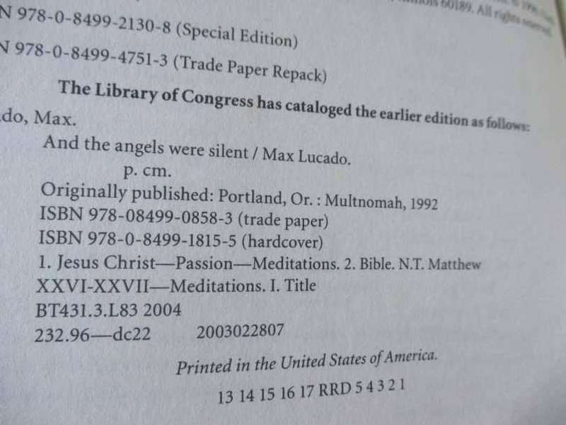 AND THE ANGELS WERE SILENT - THE FINAL WEEK OF JESUS - MAX LUCADO