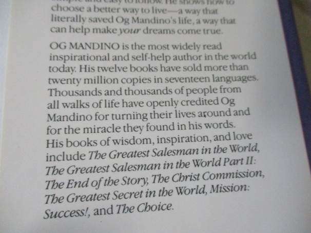 A BETTER WAY TO LIVE - OG MANDINO