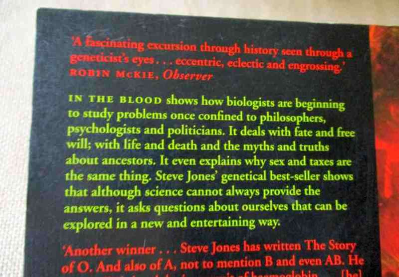 IN THE BLOOD - GOD,  GENES, AND DESTINY - STEVE JONES