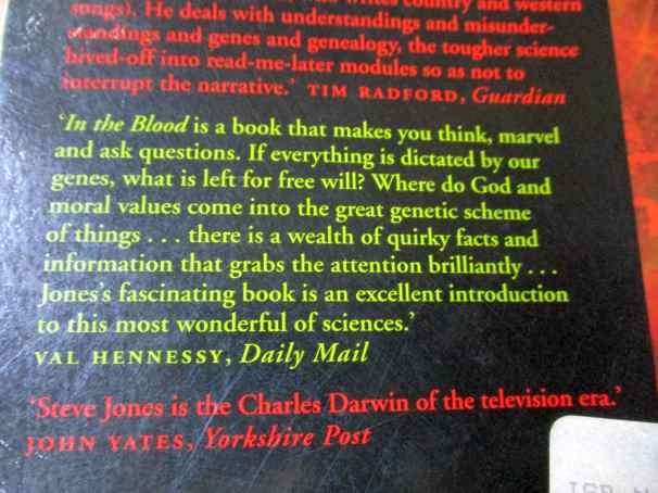 IN THE BLOOD - GOD,  GENES, AND DESTINY - STEVE JONES