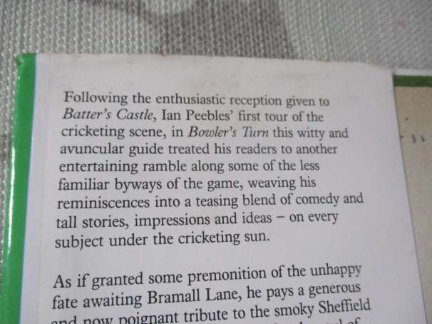 BOWLER'S TURN - IAN PEEBLES
