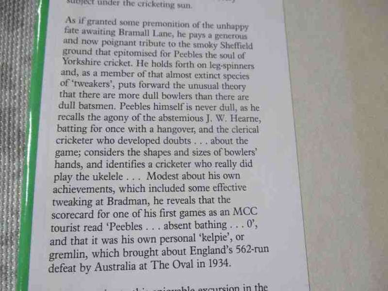 BOWLER'S TURN - IAN PEEBLES