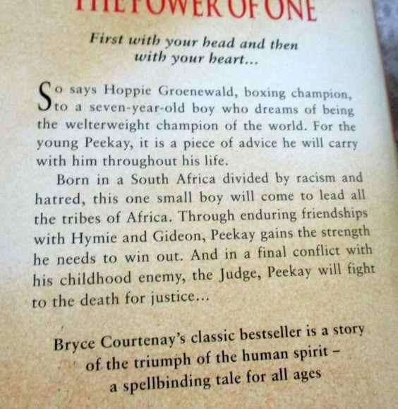 THE POWER OF ONE - BRYCE COURTENAY
