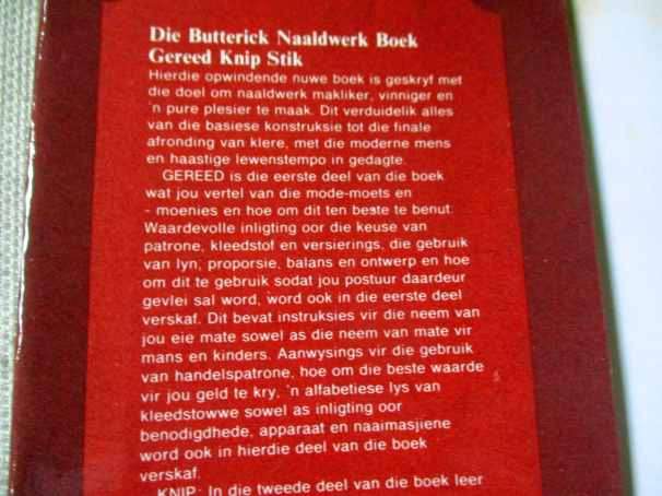 DIE BUTTERICK NAALDWERK BOEK - GEREED, KNIP, STIK