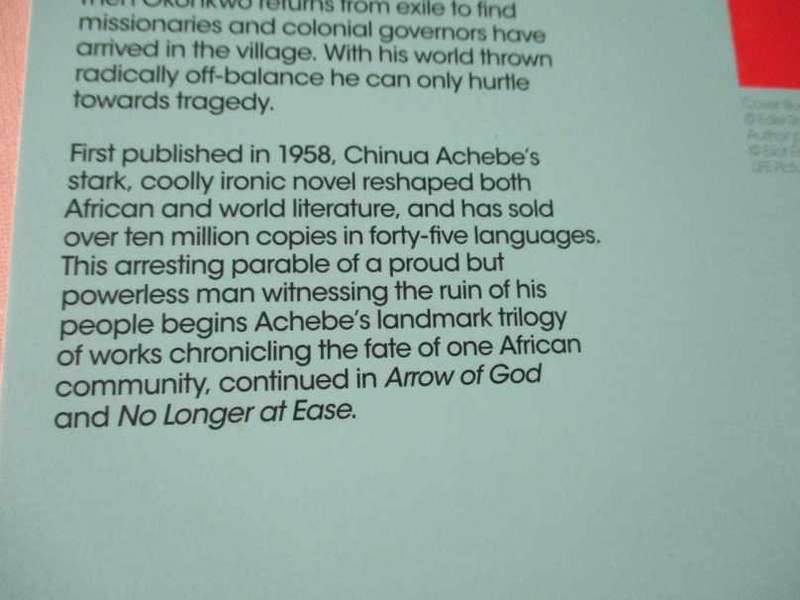 THINGS FALL APART - CHINUA ACHEBE