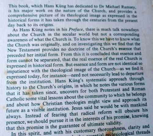THE CHURCH - HANS KUNG