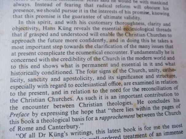 THE CHURCH - HANS KUNG