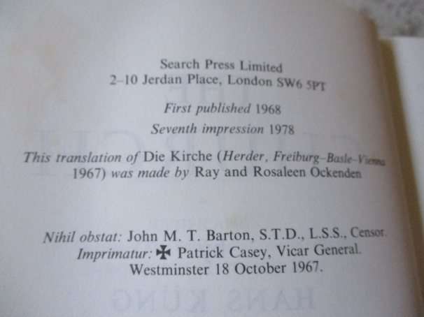 THE CHURCH - HANS KUNG
