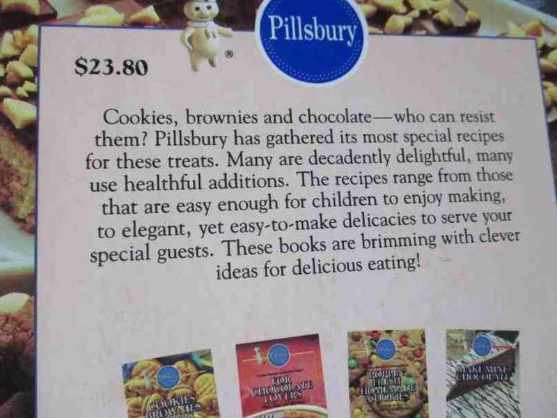 COOKIES, BROWNIES & CHOCOLATE GALORE ! ( 4 books box set ) - pillsbury