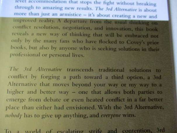 THE 3RD ALTERNATIVE - SOLVING LIFE'S MOST DIFFICULT QUESTIONS - STEPHEN R COVEY