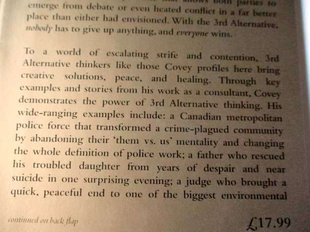 THE 3RD ALTERNATIVE - SOLVING LIFE'S MOST DIFFICULT QUESTIONS - STEPHEN R COVEY