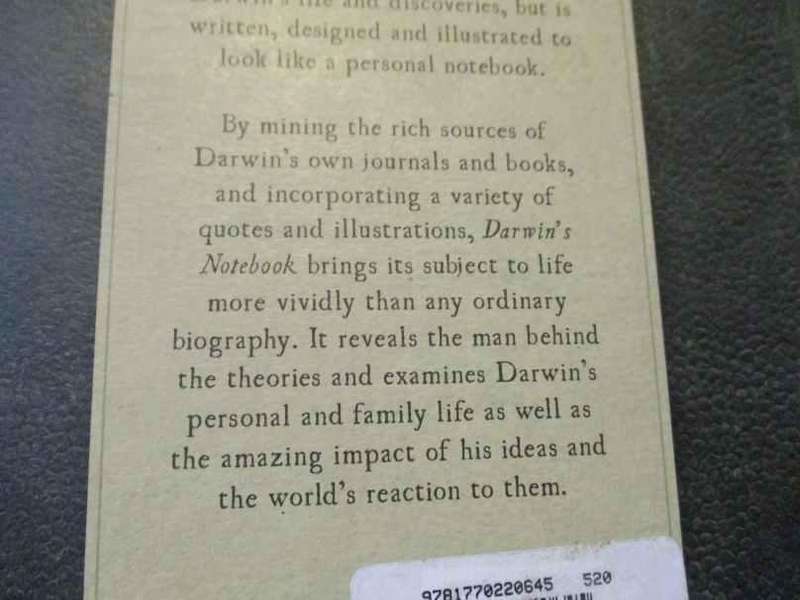 DARWIN'S NOTEBOOK - THE LIFE, TIMES AND DISCOVERIES OF CHARLES ROBERT DARWIN  - JONATHAN CLEMENTS