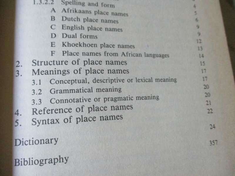 DICTIONARY OF SOUTHERN AFRICAN PLACE NAMES - P.E. RAPER