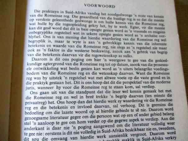 DIE OORSPRONG EN BETEKENIS VAN DIE ROMEINSE REG - DR PAUL VAN WARMELO
