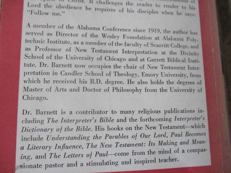 DISCIPLES TO SUCH A LORD BY ALBERT E BARNETT - THE GOSPEL ACCORDING TO ST. MARK
