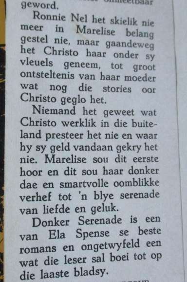 DONKER SERENADE - ELA SPENCE