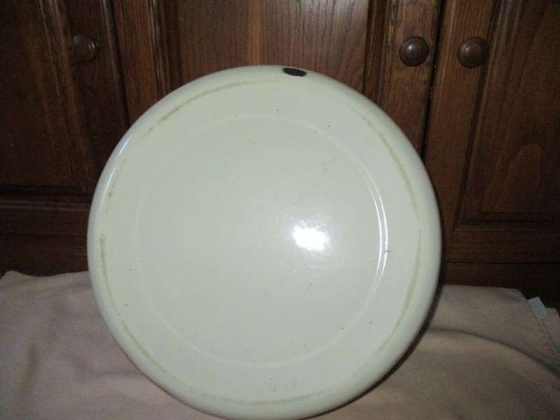 LARGE SOLID \HEAVY VINTAGE ENAMEL VANITY WASH BASIN