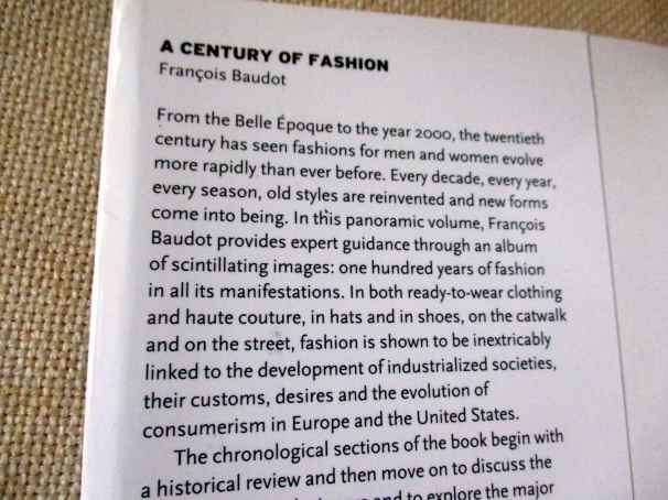 A CENTURY OF FASHION - FRANCOIS BAUDOT