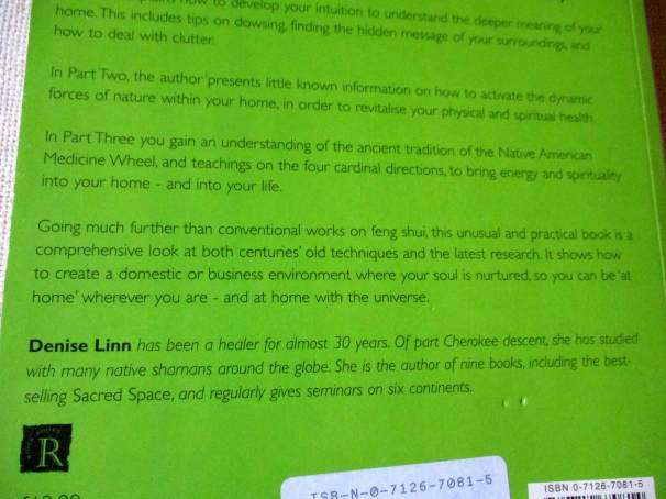 FENG SHUI FOR THE SOUL - HOW TO CREATE A HARMONIOUS ENVIRONMENT TH WILL NURTURE  .... - DENISE LINN