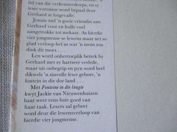 FONTEINE IN DIE LAAGTE - JACKIE VAN NIEUWENHUIZEN