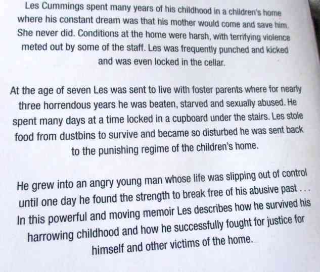 FORGOTTEN - AN ABUSIVE CHILDREN'S HOME, A CHILDHOOD DESTROYED - LES CUMMINGS