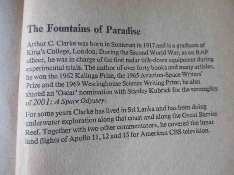 THE FOUNTAINS OF PARADISE - ARTHUR C CLARKE
